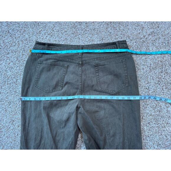 COLDWATER CREEK Woman's Jeans/Pants SIZE 16, Olive Green Denim; Straight leg - Picture 6 of 9